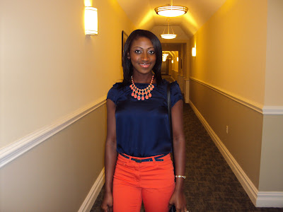 Outfit Post: Orange Skinny Jeans