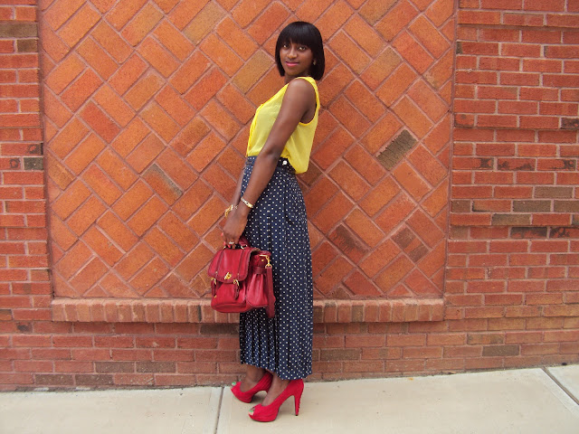 Outfit Post: Polka Dot Pleats