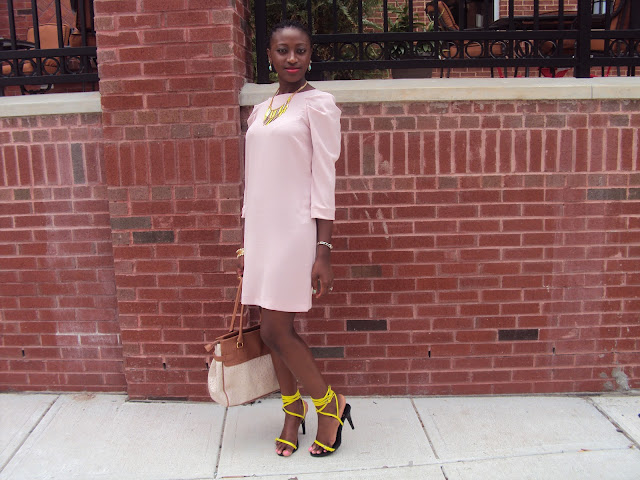 Outfit Post: Nude + Neon Yellow