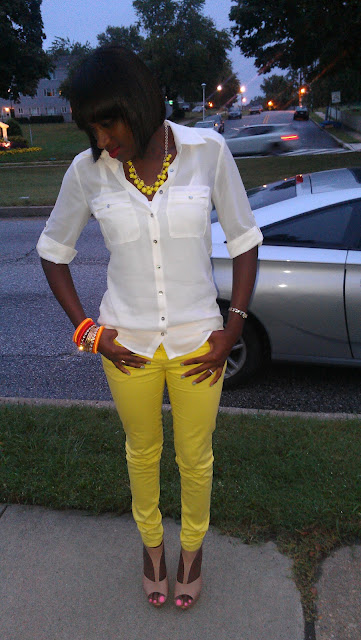 Yellow Skinny Jeans + Weekend Recap