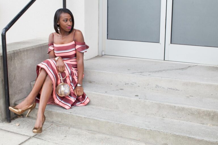 Stripe Midi Dress