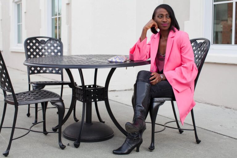 Pink Statement Sleeve Coat